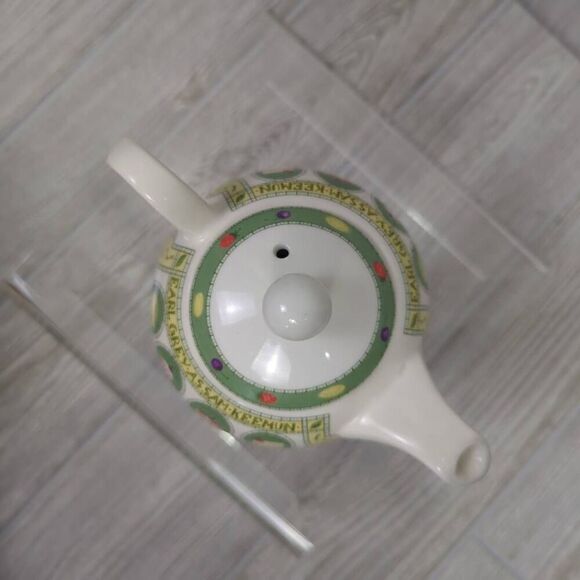 Vintage Arthur Wood Est 1884 Tea for One Set Stacking Teapot & Cup White Green - Picture 4 of 9